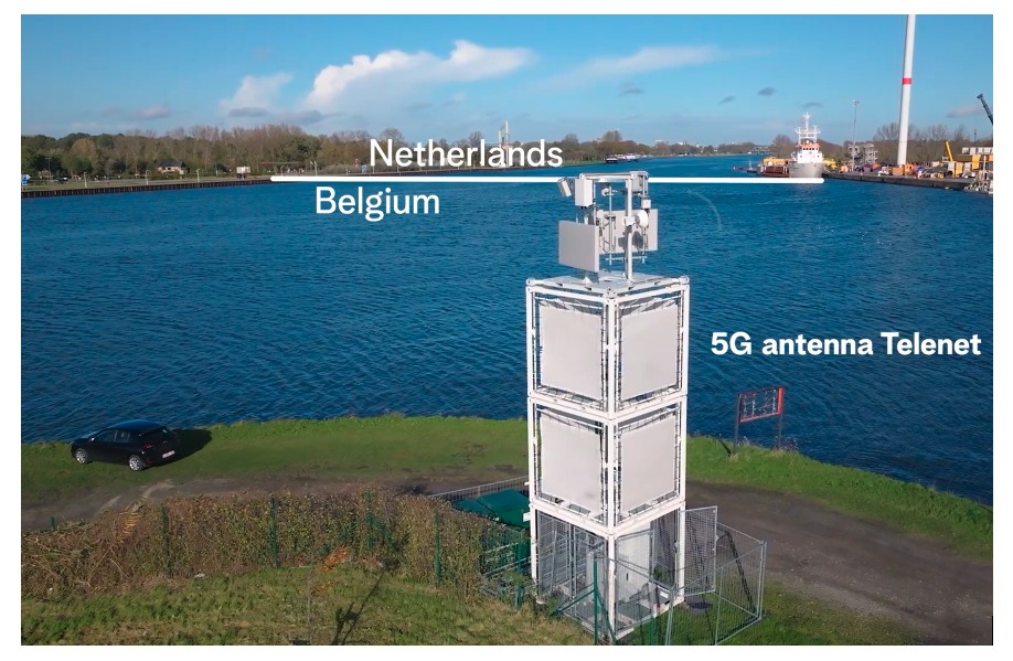 Picture of the Telenet antenna at the border between The Netherlands and Belgium